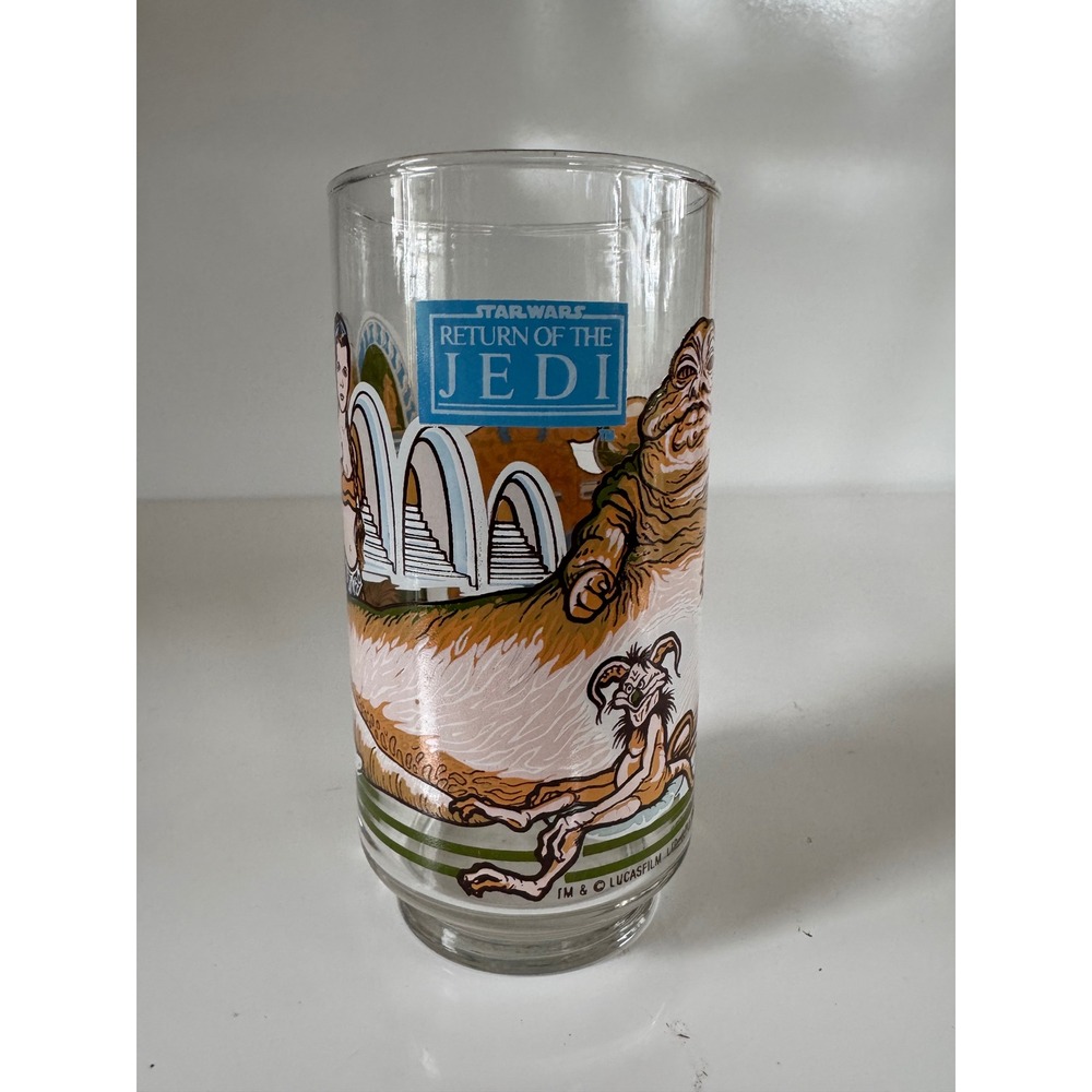 Vintage 1983 Star Wars Return of the Jedi Jabba the Hutt Burger King Glass